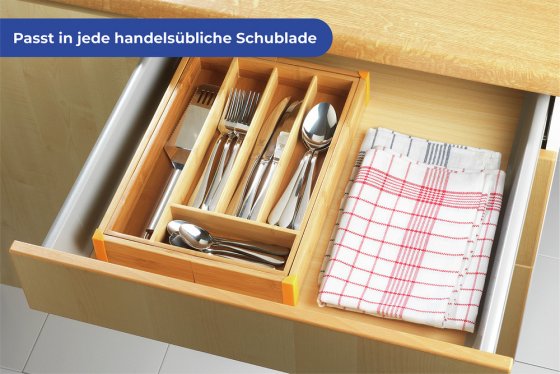 Besteckkasten Mod. Bambus, ausziehbar 