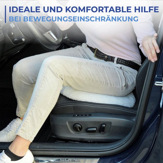 Drehkissen mit 2 Wechselbezügen, bequeme Drehung um 360 Grad 