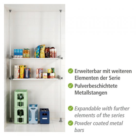 Teleskop-System Mod. Herkules Twin, aus pulverbeschichtetem Metall