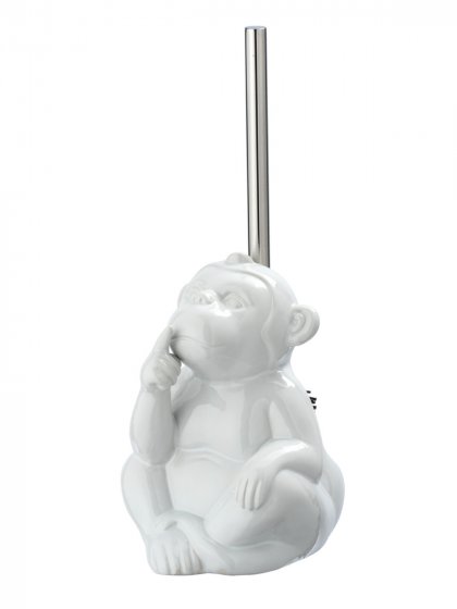 WC-Garnitur Mod. Monkey Quiet Weiß Keramik, Bürstenkopf auswechselbar 
