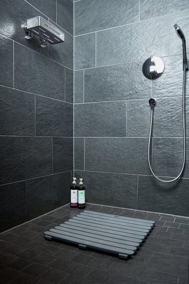 Duschmatte Mod. Indoor & Outdoor Grau 55 x 55 cm, mit rutschhemmender Struktur 