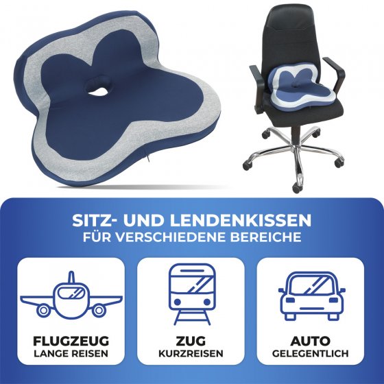 Ergonomisches Sitz- & Lendenkissen, für eine korrekte Sitzposition 