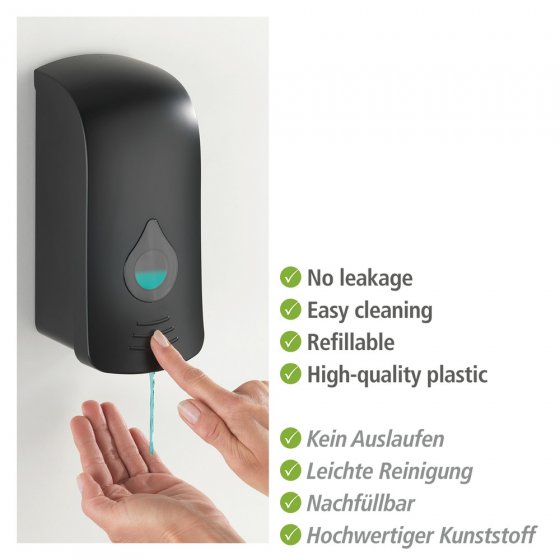 Desinfektionsmittel-Spender Mod. Ranera L Schwarz, Befestigen ohne Bohren 