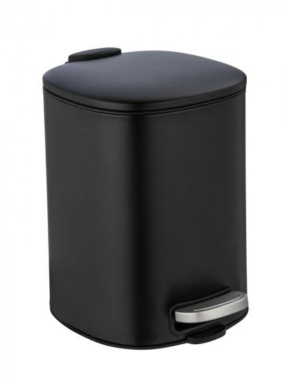 Treteimer Mod. Alassio, Schwarz 5 L, mit Easy-Close Absenkautomatik 