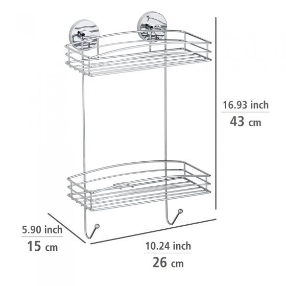 Mod. Vacuum-Loc® Wandregal 2 Etagen, Befestigen ohne bohren