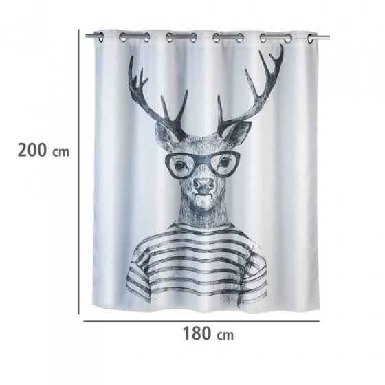 Anti-Schimmel Duschvorhang Mr. Deer Flex, Textil (Polyester), 180 x 200 cm, waschbar