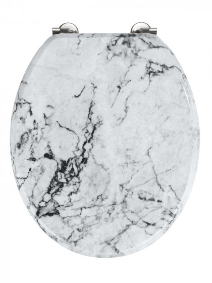 WC-Sitz Mod. Onyx, aus MDF in edler Marmor-Optik 