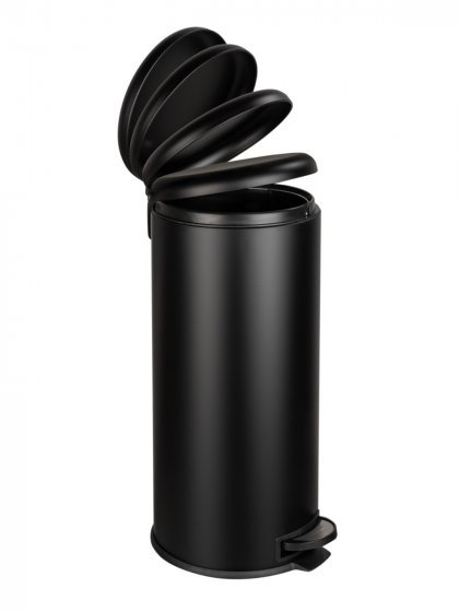 Treteimer Mod. Leman Easy Close Schwarz 30 L, mit herausnehmbarem Einsatz