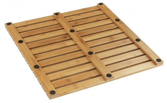 Baderost Mod. Indoor & Outdoor Bambus, 50 x 50 cm, mit rutschhemmender Unterseite 