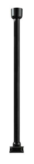 Deckenstütze für Duschstangen Schwarz, 57 cm, für Stangen mit Ø 2 / 2,5 cm 