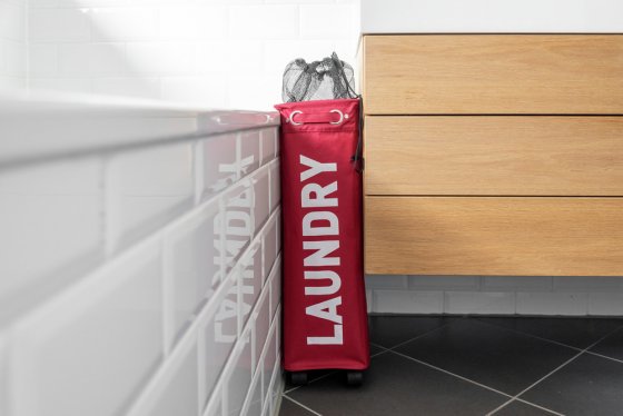 Wäschesammler Mod. Corno Rot, Wäschekorb, 43 l 