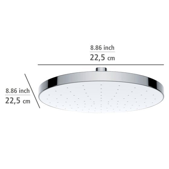 Regenduschkopf Automatic Cleaning Ø 22,5 cm, Anti-Kalk Universal-Kopfbrause 