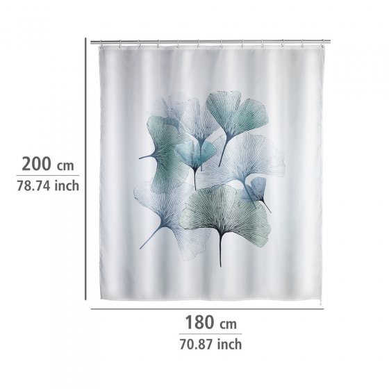 Anti-Schimmel Duschvorhang Mod. Ginkgo, antibakteriell beschichtet 