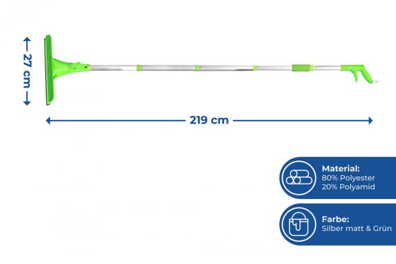 Sprüh-Fensterwischer Mod. Maxi extra lang, Arbeitshöhe bis 420 cm 