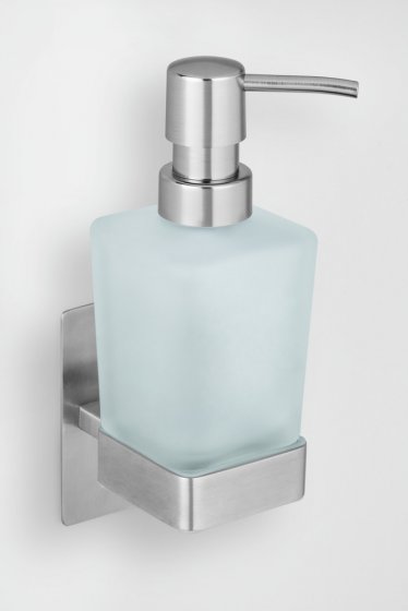 Turbo-Loc® Seifenspender Mod. Genova Matt, abnehmbarer Seifenspender aus satiniertem Glas