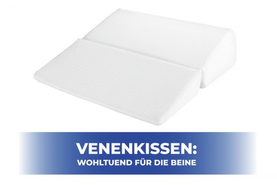 Visco Bett-Keilkissen, faltbar, druckentlastendes Stützkissen mit Viscoschaum 