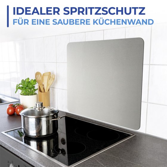 Wandblende Edelstahl, zuverlässiger Spritzschutz 