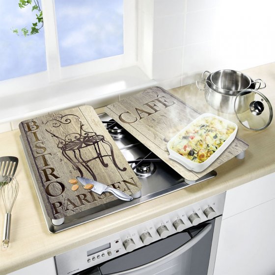 Herdabdeckplatte Universal Bistro 2er Set, für alle Herdarten
