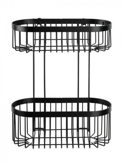 Wandregal 2 Etagen Classic Plus Black, mit hochwertigem Rostschutz