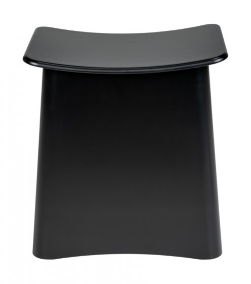 2in1 Badhocker Mod. Wing Schwarz Matt, Badhocker mit herausnehmbarem Wäschesack