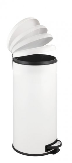 Treteimer Mod. Leman Easy Close Weiß 30 L, mit herausnehmbarem Einsatz
