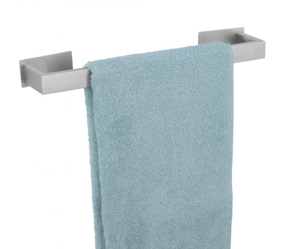 Turbo-Loc® Badetuchstange Uno Mod. Genova Matt 40 cm, Befestigen ohne bohren mit Klebepad-System