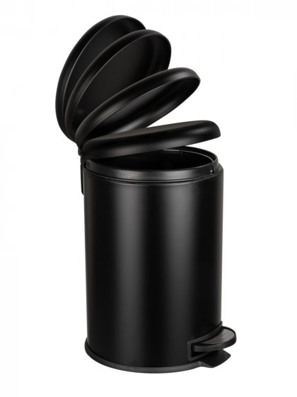 Treteimer Mod. Leman Easy Close Schwarz 20 L, mit herausnehmbarem Einsatz