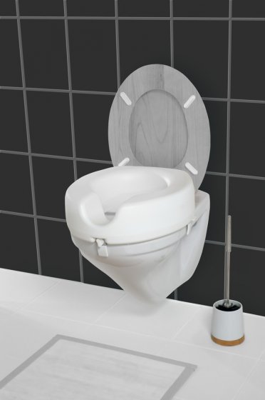 WC Sitz-Erhöhung Mod. Secura, 150 kg Tragkraft, erhöhte Sitzposition