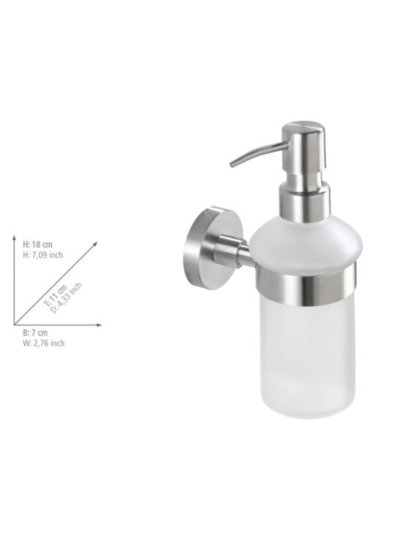 Seifenspender Mod. Bosio Edelstahl matt, Fassungsvermögen ca. 200 ml 