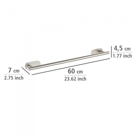 Turbo-Loc® Badetuchstange Mod. Orea Uno Matt, 60 cm, Befestigen ohne bohren 
