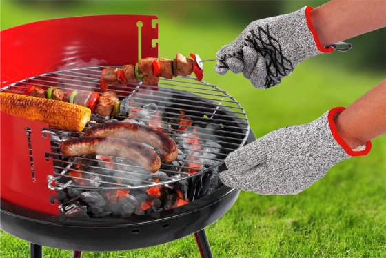 2in1 Hitze- & Schneidschutz Handschuh Damen 1 Paar, hitzebeständig, schnittfest 