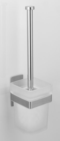 Turbo-Loc® WC-Garnitur Mod. Genova Matt, Abnehmbarer Behälter aus satiniertem Glas 