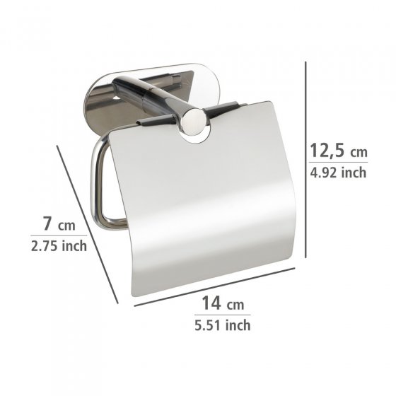 Turbo-Loc® Toilettenpapierhalter Mod. Orea Shine, mit Deckel 
