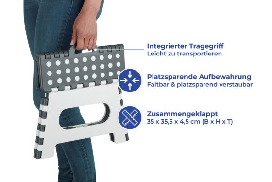 Klapphocker Mod. Secura, extrem belastbar bis 350 kg 