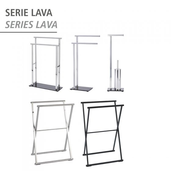 Stand WC-Garnitur Mod. Lava, aus rostfreiem Edelstahl