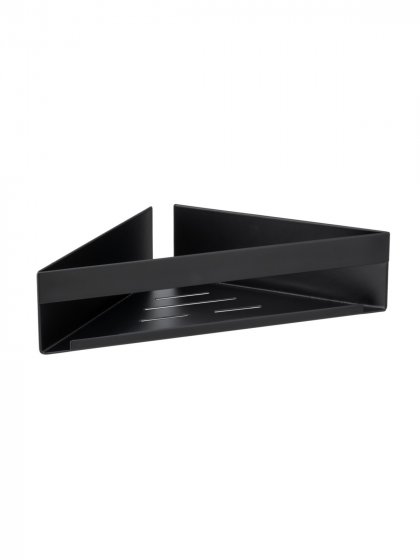 Turbo-Loc® Eckablage Mod. Genova Black, Befestigen ohne Bohren mit Spezial-Klebepad 