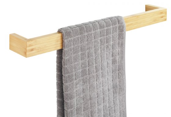 Handtuchstange Mod. Bambusa aus Bambus, 60 cm, inkl. Befestigungsmaterial 