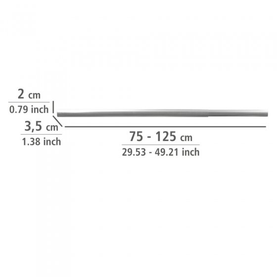 Teleskop-Duschschiene Mod. Era Chrom 75-125 cm, für Duschvorhänge 
