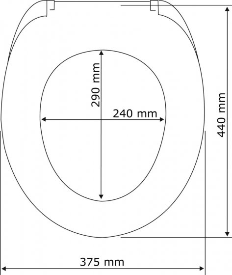 WC-Sitz Mod. Affe, aus antibakteriellem Duroplast