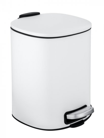 Treteimer Mod. Alassio, Weiß 5 L, mit Easy-Close Absenkautomatik 