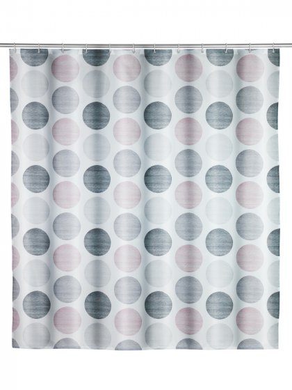 Duschvorhang Mod. Pastell Dots, 180 x 200 cm, Textil (100 % recyceltes Polyester)