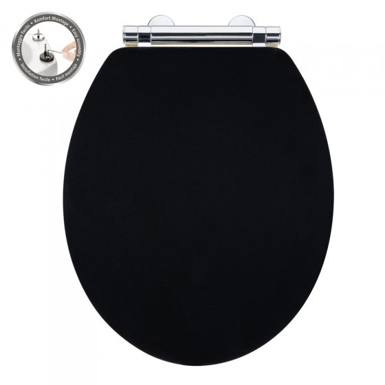 WC-Sitz Mod. Bambusa Black, aus MDF und Bambus 