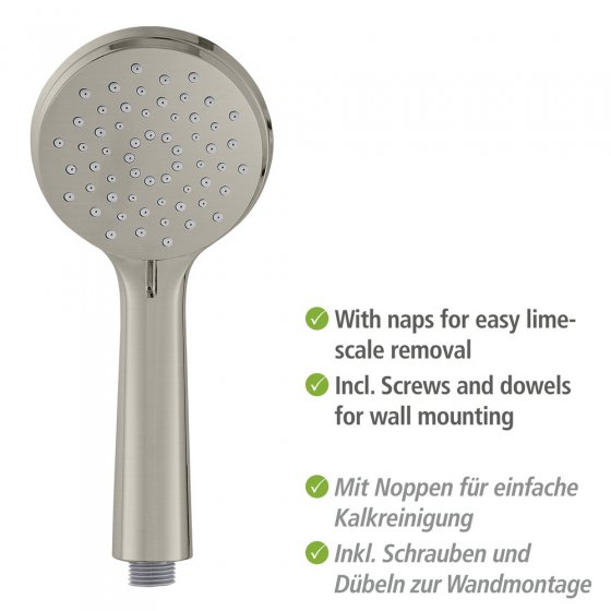Brauseset Mod. Young Edelstahl gebürstet, Länge Stange: 66 cm 