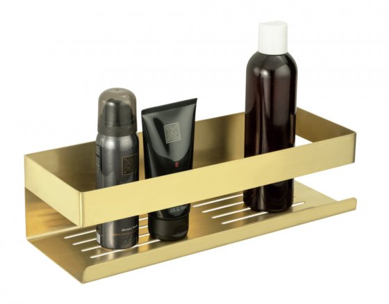 Turbo-Loc® Wandablage Mod. Genova Gold Matt, Befestigen ohne Bohren 