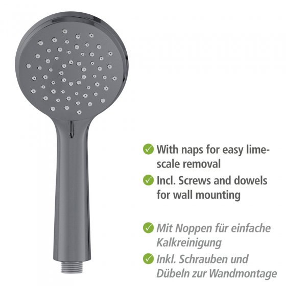 Brauseset Mod. Young Gunmetal Grey, Länge Stange: 66 cm 