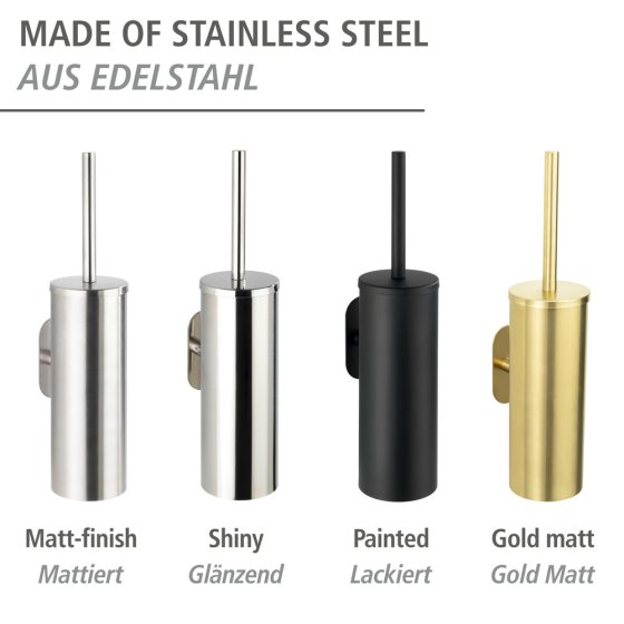 Turbo-Loc® WC-Garnitur Mod. Orea Gold Matt geschlossen, Befestigen ohne bohren 