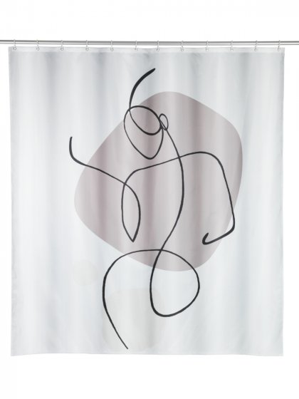 Duschvorhang Mod. Ladyline, 180 x 200 cm, Textil (100 % recyceltes Polyester)