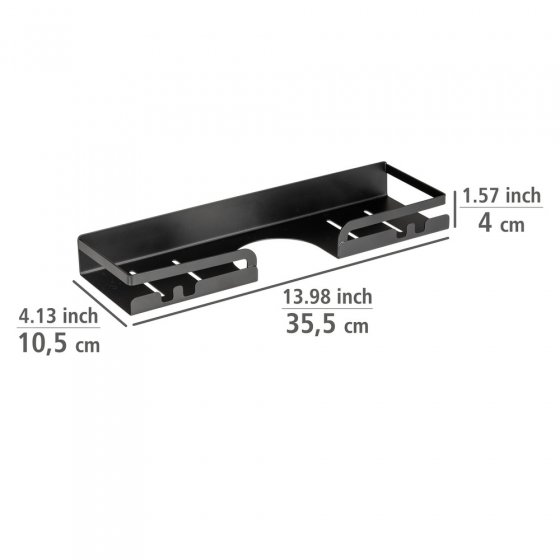 Turbo-Loc® Duschstangencaddy Mod. Altarella S, Schwarz, aus Edelstahl 