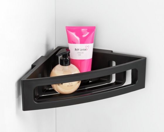 Turbo-Loc® Eckablage Mod. Bralia Schwarz, Befestigen ohne Bohren