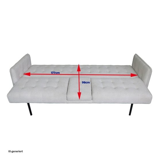Sofa mit Knopfsteppung Elouisa Grau 